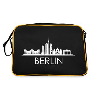 Berlin City Skyline Tour de télévision Allemagne Ville - Sac Retro - noir/or - Dos