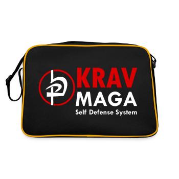 Krav Maga self-defense Fight Sport Kampfsport - Retro Tasche - Schwarz/Gold - Hinten