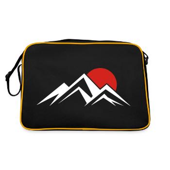 Les montagnes avec les montagnes naturelles du coucher du soleil - Sac Retro - noir/or - Dos