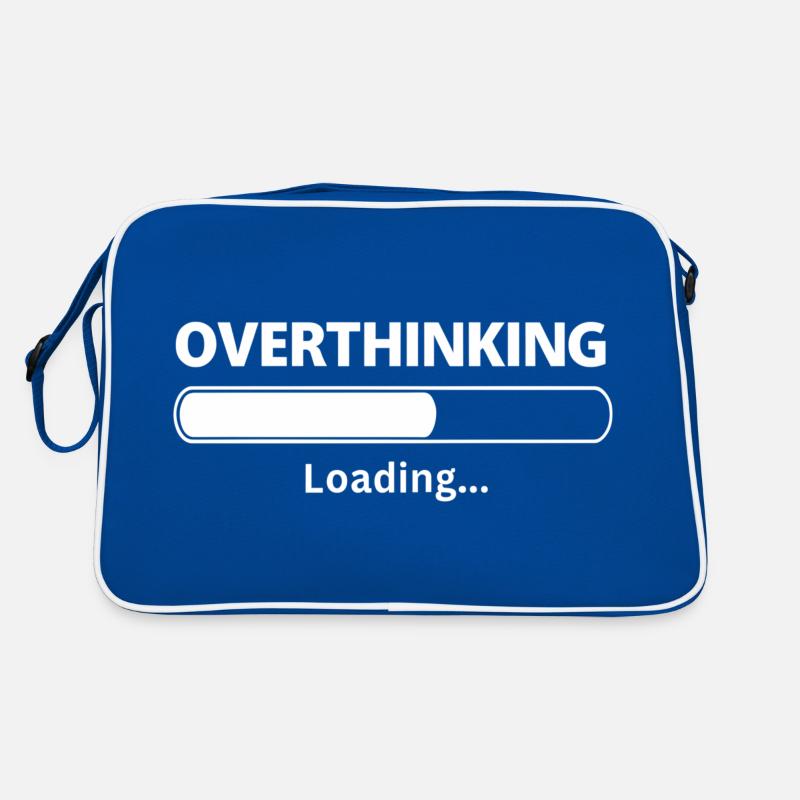 Overthinking is Loading funny sayings Retro Tasche