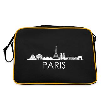 Paris City Skyline France Paris Frankreich - Retro Bag - black/gold - Back