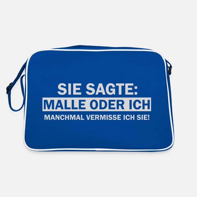 Sie sagte Malle oder ich lustige Mallorca Sprüche Retro Tasche
