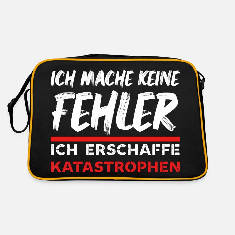 Ich mache keine Fehler ich erschaffe Katastrophen Retro Tasche