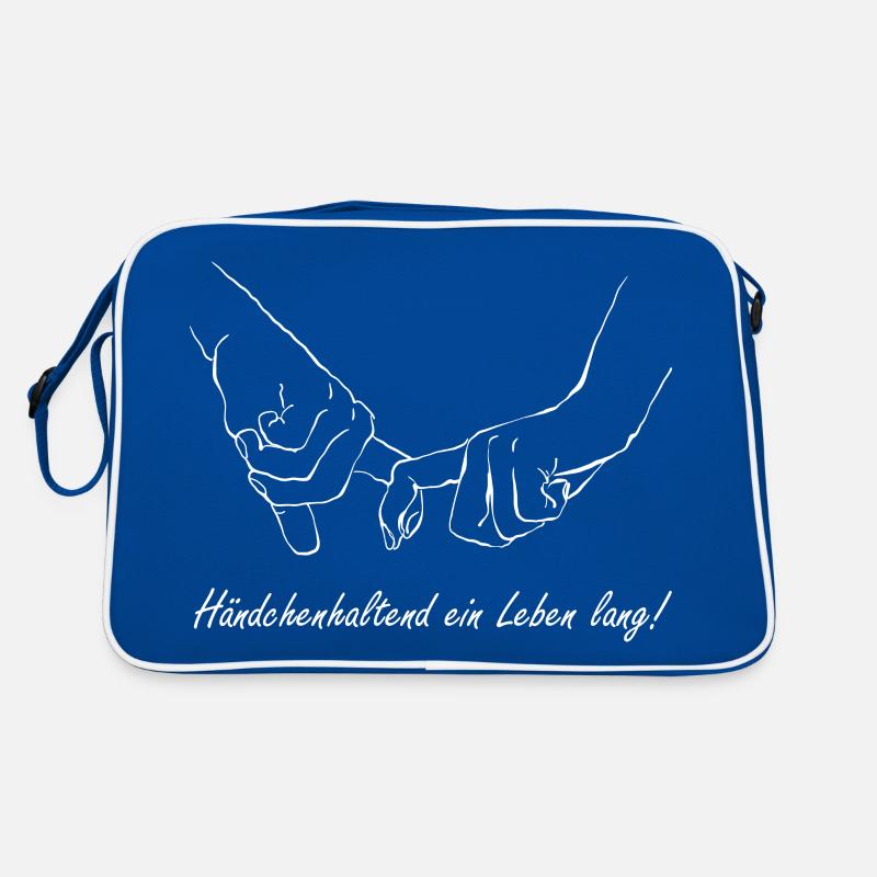 Händchenhaltend ein leben lang zwei Hände halten Retro Tasche