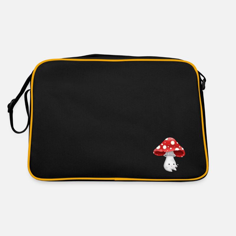 Cute mushroom T#02 - Retro Tasche - Schwarz/Gold