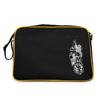 Springteufel // Illustration // Clown - Retro Bag - black/gold - Back