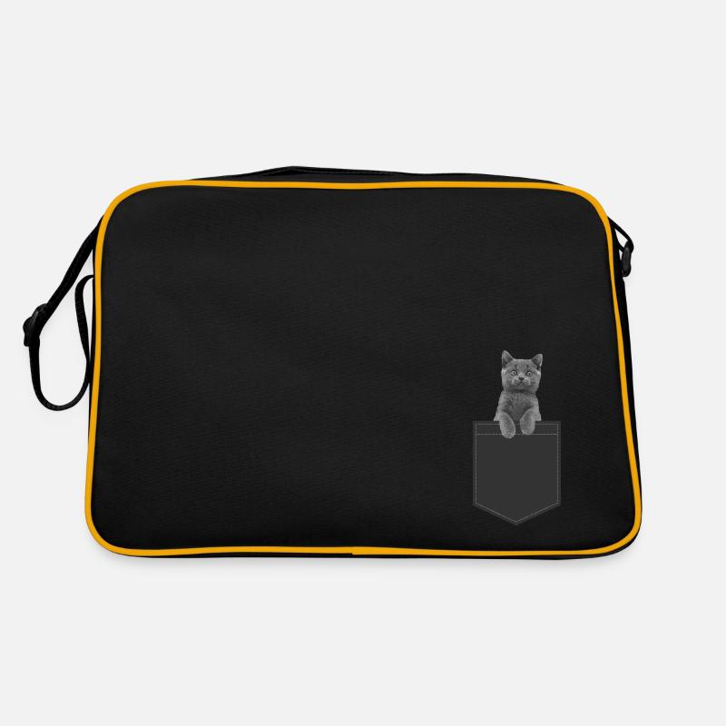 British shorthair cat Retro Bag