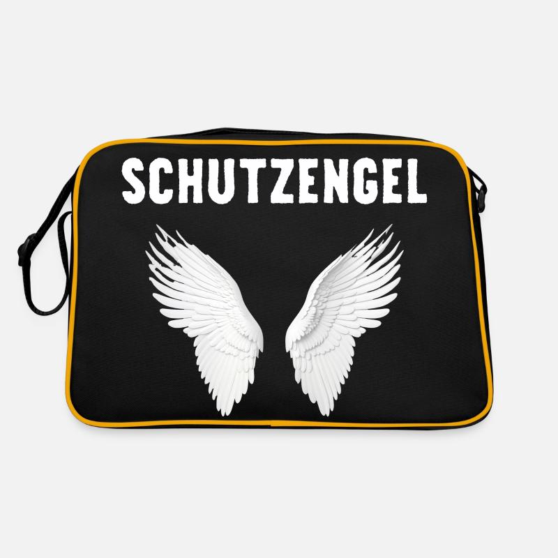 Ich bin ein Schutzengel mit Flügeln ein Engel Retro Tasche