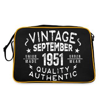 Legendary Since September 1951 Birthday September - Retro Bag - black/gold - Back