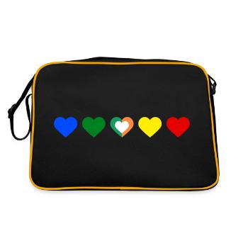 1D Love - Retro Tasche - Schwarz/Gold - Hinten