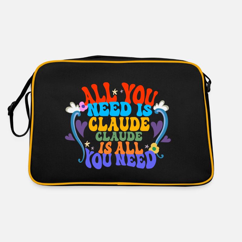 Claude - Retro Tasche - Schwarz/Gold