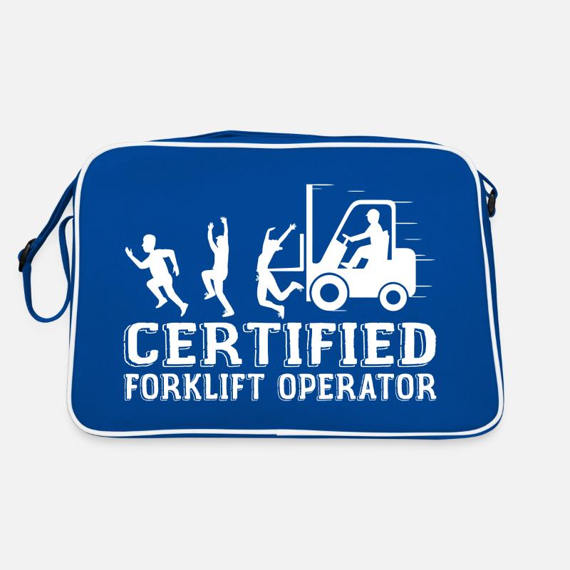 Zertifizierter Gabelstaplerfahrer Retro Tasche