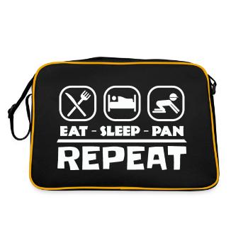 Gold panning prospecting East Sleep Pan Repeat - Retro Bag - black/gold - Back