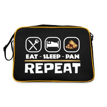 Gold panning prospecting East Sleep Pan Repeat - Retro Bag - black/gold - Back