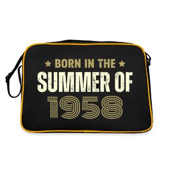 Jahrgang 1958 Jahrgang 1958 Geburtstagsgeschenk - Retro Tasche - Schwarz/Gold - Hinten