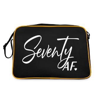 70th Birthday Men Women Anniversary 70 Years Old - Retro Bag - black/gold - Back