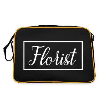 Florist Proud Graduate Florist Student Geschenk - Retro Tasche - Schwarz/Gold - Hinten