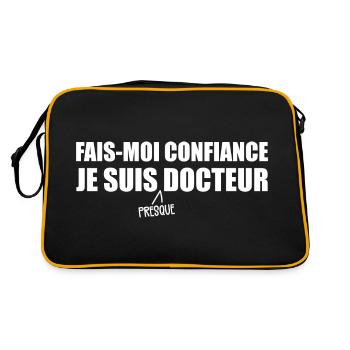 I'm Almost a Doctor - Retro Bag - black/gold - Back
