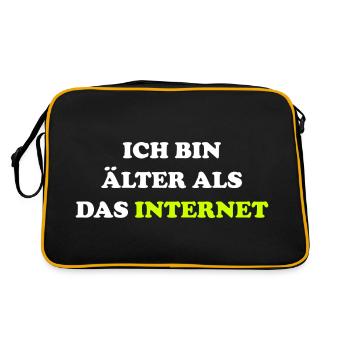 Je suis plus vieux qu’Internet drôle de dire - Sac Retro - noir/or - Dos