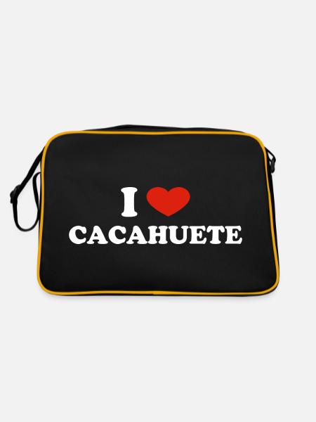 I Love Cacahuète - Sac Retro - noir/or - Dos