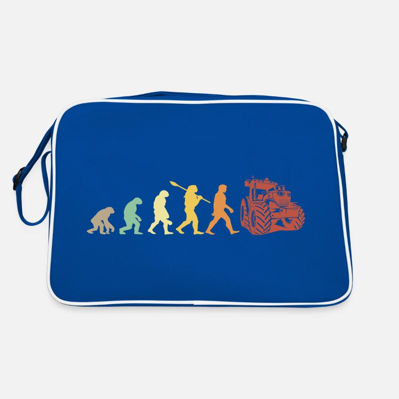 Evolution des Traktors Retro Tasche