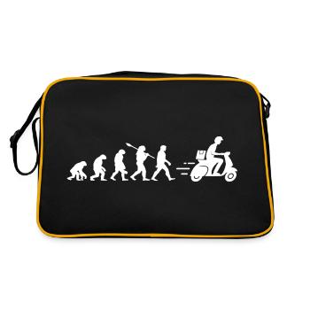 L'évolution du livreur - Sac Retro - noir/or - Dos