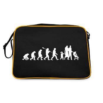 Évolution Famille - Cadeau D'anniversaire Famille - Sac Retro - noir/or - Dos