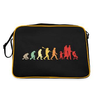 Évolution Famille - Cadeau D'anniversaire Famille - Sac Retro - noir/or - Dos