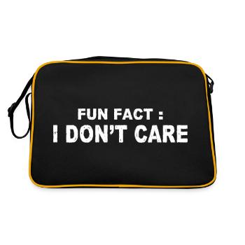 Fun Fact: I Don't Care - Retro Bag - black/gold - Back