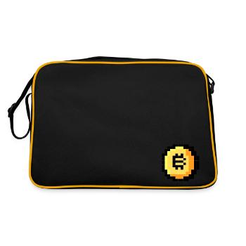 Pixel Bitcoin - Sac Retro - noir/or - Dos