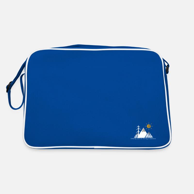 Camping: because therapy is expensive white Retro Tasche