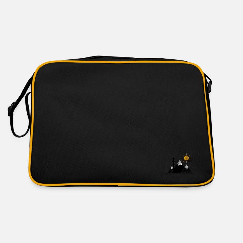 Camping because therapy is expensive black Retro Tasche