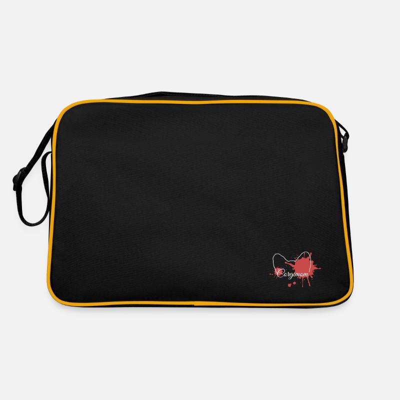 Corgimom Red Splash Retro Tasche