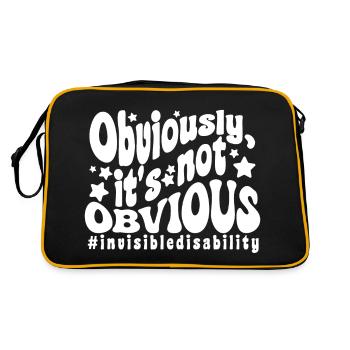 Invisible disability - Retro Bag - black/gold - Back