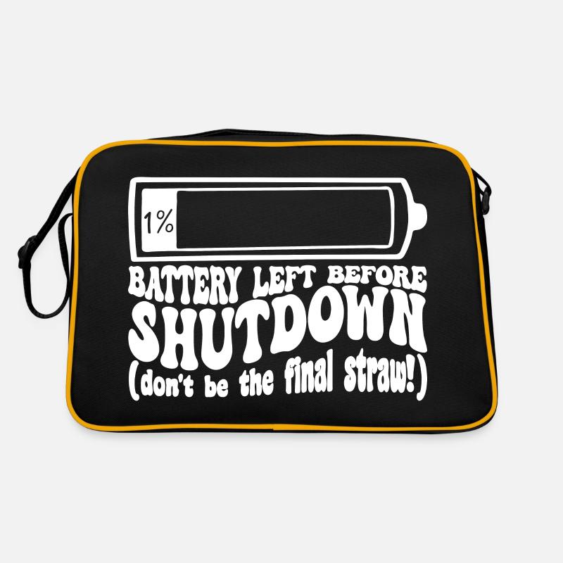 Un pourcent de batterie avant le shutdown Sac Retro