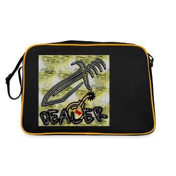 DEALER - Club WoW - Retro Bag - black/gold - Back
