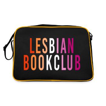 Lesbian Bookclub - Retro Tasche - Schwarz/Gold - Hinten