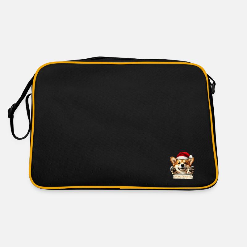Merry Corgmas – Weihnachts-Corgi Design Retro Tasche