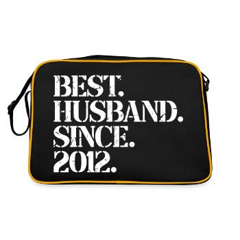 Best Husband Since 2012, 11 Years Anniversary Gift - Retro Bag - black/gold - Back