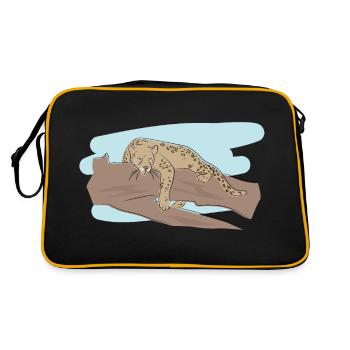 Design illustré avec Jaguar - Sac Retro - noir/or - Dos