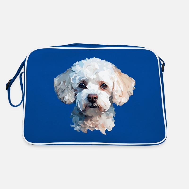 Pudel Polygon Design Retro Tasche