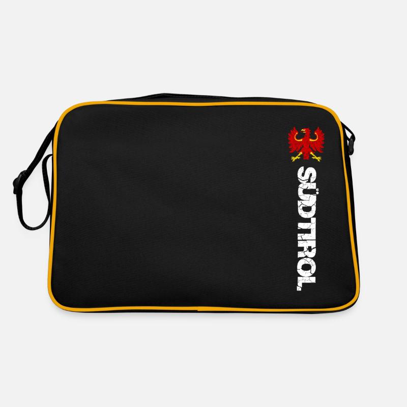 Südtirol - Retro Tasche - Schwarz/Gold