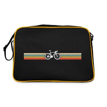 Bike Bike Retro T-Shirt for Cyclists - Retro Bag - black/gold - Back