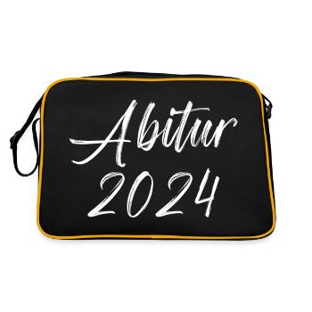 Abitur 2024 - Retro Tasche - Schwarz/Gold - Hinten