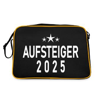 Aufsteiger 2025 - Retro Tasche - Schwarz/Gold - Hinten