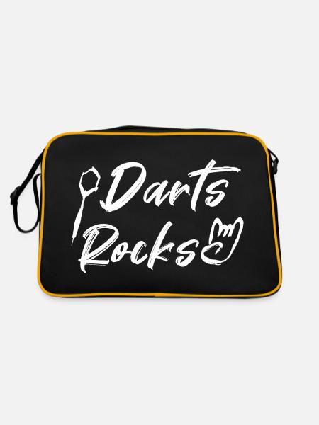Darts Rocks - Retro Tasche - Schwarz/Gold