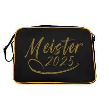 Meister 2025 - Retro Tasche - Schwarz/Gold - Hinten