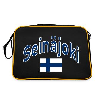 Drapeau finlandais de Seinäjoki - Sac Retro - noir/or - Dos