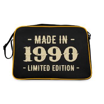 Vintage 1990 Édition Limitée Cadeau 1990 - Sac Retro - noir/or - Dos