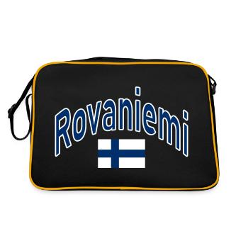 Drapeau finlandais de Rovaniemi - Sac Retro - noir/or - Dos